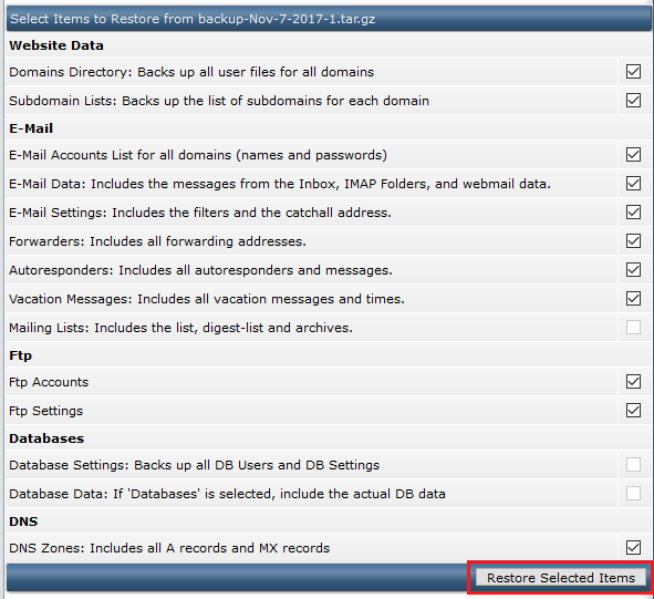 direct admin backup